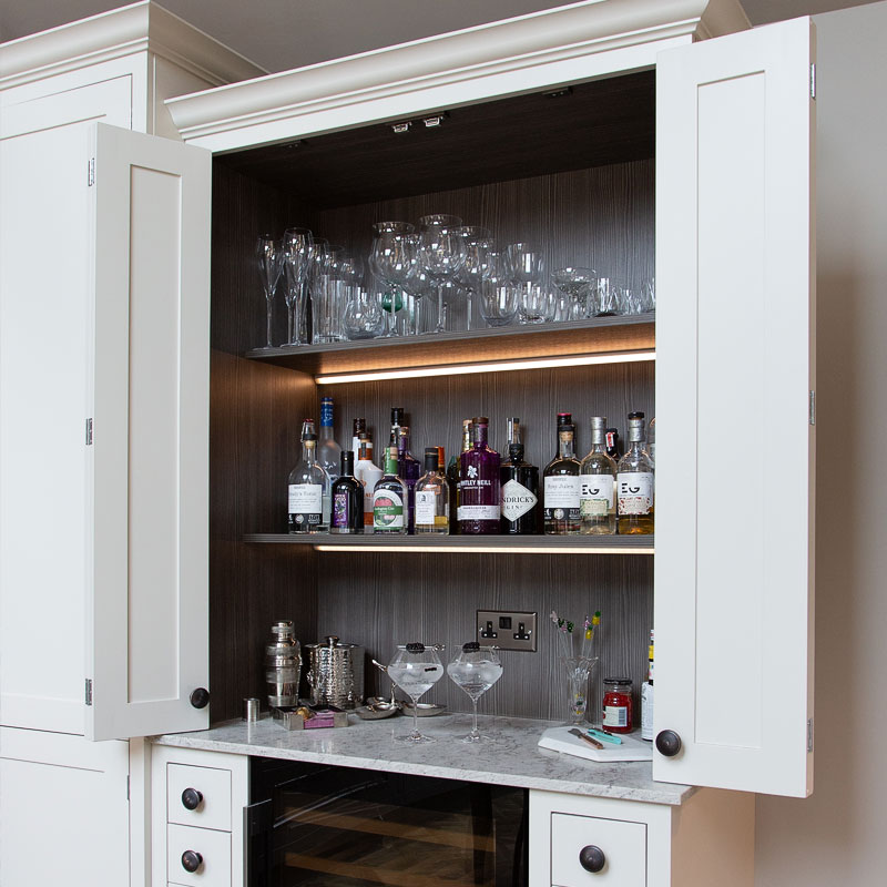 drinkscabinet Open Plan Kitchen, Dining Living Space
